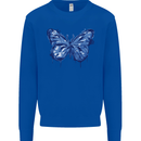 Dripping Blue Butterfly Rhopalocera Mens Sweatshirt Jumper Royal Blue