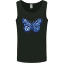 Dripping Blue Butterfly Rhopalocera Mens Vest Tank Top Black