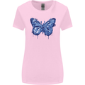 Dripping Blue Butterfly Rhopalocera Womens Wider Cut T-Shirt Light Pink