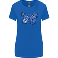 Dripping Blue Butterfly Rhopalocera Womens Wider Cut T-Shirt Royal Blue