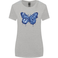 Dripping Blue Butterfly Rhopalocera Womens Wider Cut T-Shirt Sports Grey