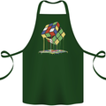 Dripping Rubik Cube Funny Puzzle Cotton Apron 100% Organic Forest Green