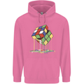 Dripping Rubik Cube Funny Puzzle Mens 80% Cotton Hoodie Azelea