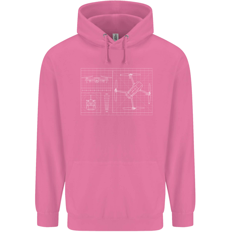 Drone Blueprint Childrens Kids Hoodie Azalea