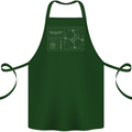 Drone Blueprint Cotton Apron 100% Organic Forest Green