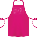 Drone Blueprint Cotton Apron 100% Organic Pink
