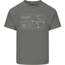 Drone Blueprint Kids T-Shirt Childrens Charcoal