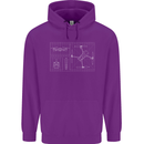 Drone Blueprint Mens 80% Cotton Hoodie Purple