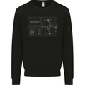 Drone Blueprint Mens Sweatshirt Jumper Black