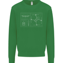 Drone Blueprint Mens Sweatshirt Jumper Irish Green