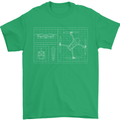 Drone Blueprint Mens T-Shirt Cotton Gildan Irish Green