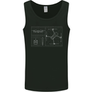 Drone Blueprint Mens Vest Tank Top Black