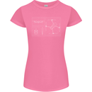 Drone Blueprint Womens Petite Cut T-Shirt Azalea