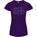 Drone Blueprint Womens Petite Cut T-Shirt Purple
