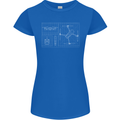 Drone Blueprint Womens Petite Cut T-Shirt Royal Blue