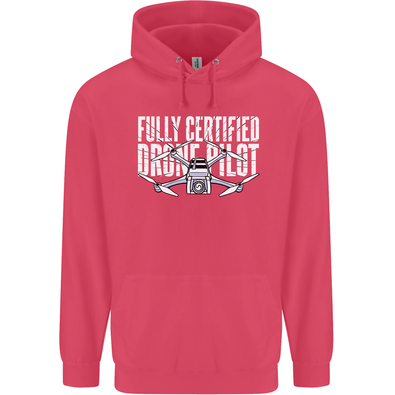 Drone Pilot Childrens Kids Hoodie Heliconia