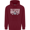 Drone Pilot Childrens Kids Hoodie Maroon
