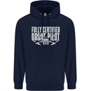 Drone Pilot Childrens Kids Hoodie Navy Blue