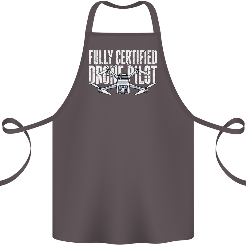 Drone Pilot Cotton Apron 100% Organic Dark Grey