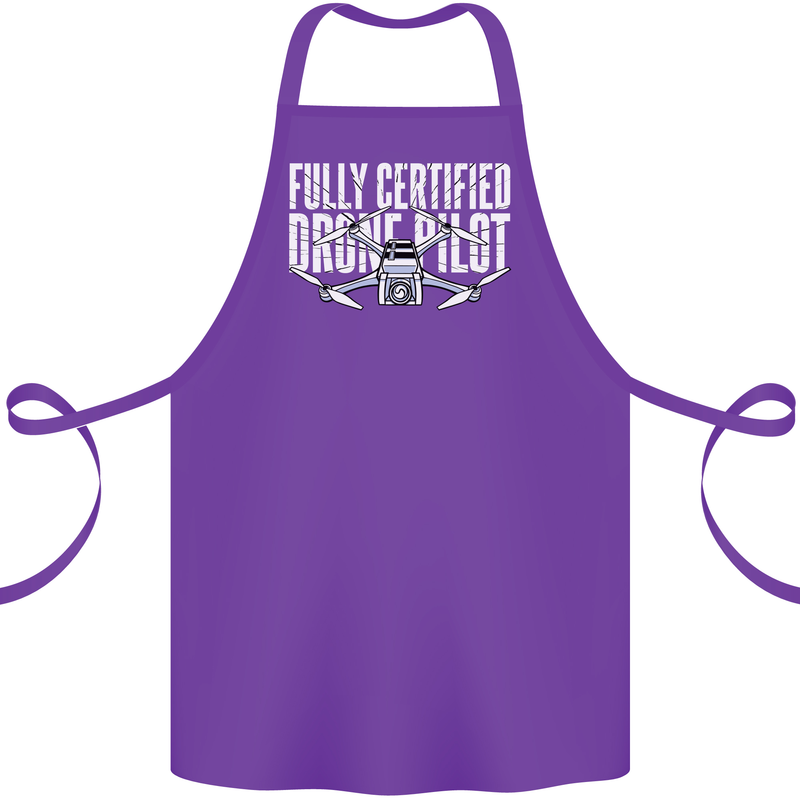 Drone Pilot Cotton Apron 100% Organic Purple