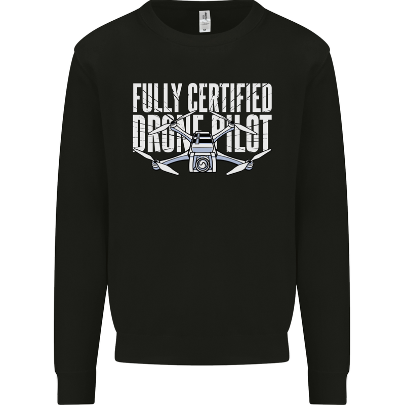 Drone Pilot Kids Sweatshirt Jumper Black