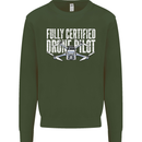 Drone Pilot Kids Sweatshirt Jumper Forest Green