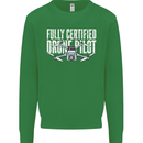 Drone Pilot Kids Sweatshirt Jumper Irish Green