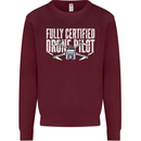 Drone Pilot Kids Sweatshirt Jumper Maroon