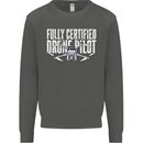 Drone Pilot Kids Sweatshirt Jumper Storm Grey