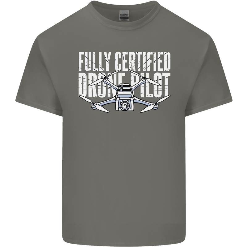 Drone Pilot Kids T-Shirt Childrens Charcoal