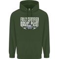 Drone Pilot Mens 80% Cotton Hoodie Forest Green