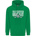 Drone Pilot Mens 80% Cotton Hoodie Irish Green