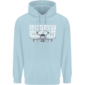 Drone Pilot Mens 80% Cotton Hoodie Light Blue
