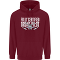 Drone Pilot Mens 80% Cotton Hoodie Maroon
