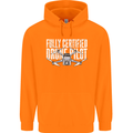 Drone Pilot Mens 80% Cotton Hoodie Orange