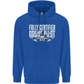 Drone Pilot Mens 80% Cotton Hoodie Royal Blue