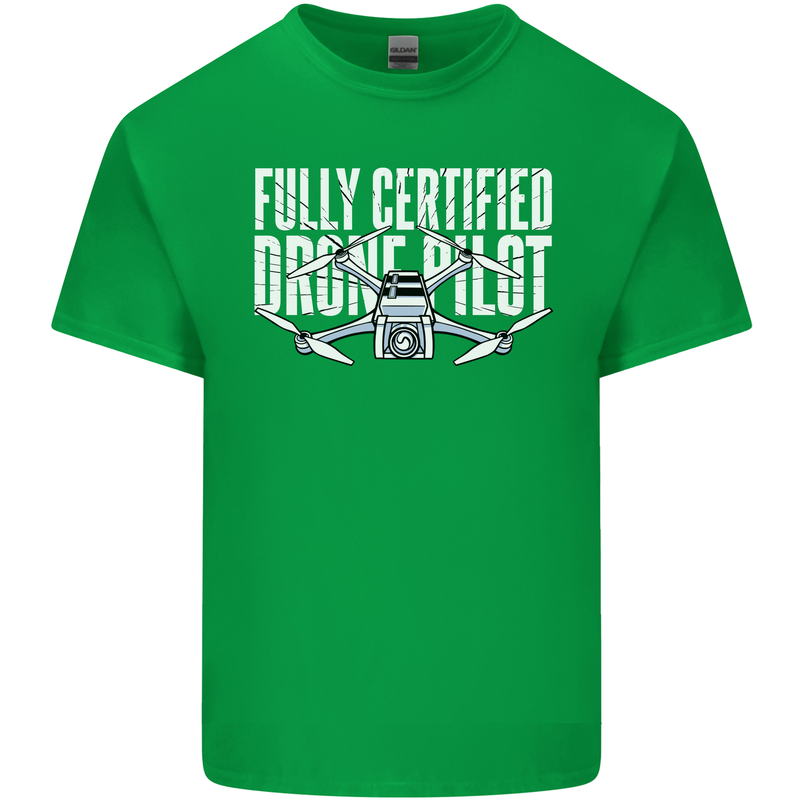 Drone Pilot Mens Cotton T-Shirt Tee Top Irish Green