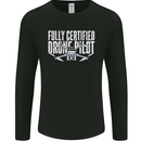 Drone Pilot Mens Long Sleeve T-Shirt Black