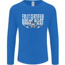 Drone Pilot Mens Long Sleeve T-Shirt Royal Blue