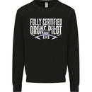 Drone Pilot Mens Sweatshirt Jumper Black