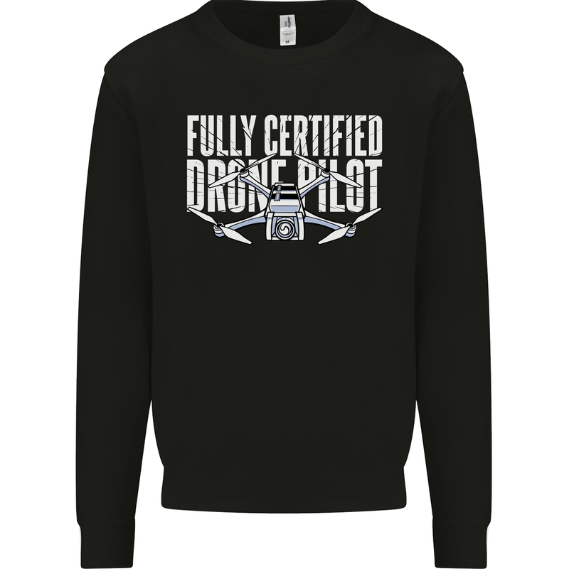 Drone Pilot Mens Sweatshirt Jumper Black