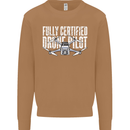 Drone Pilot Mens Sweatshirt Jumper Caramel Latte