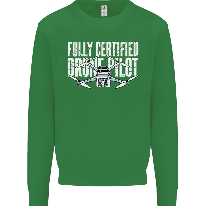 Drone Pilot Mens Sweatshirt Jumper Irish Green