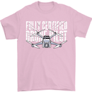 Drone Pilot Mens T-Shirt 100% Cotton Light Pink