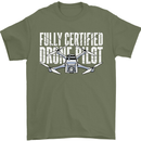 Drone Pilot Mens T-Shirt 100% Cotton Military Green