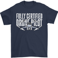 Drone Pilot Mens T-Shirt 100% Cotton Navy Blue