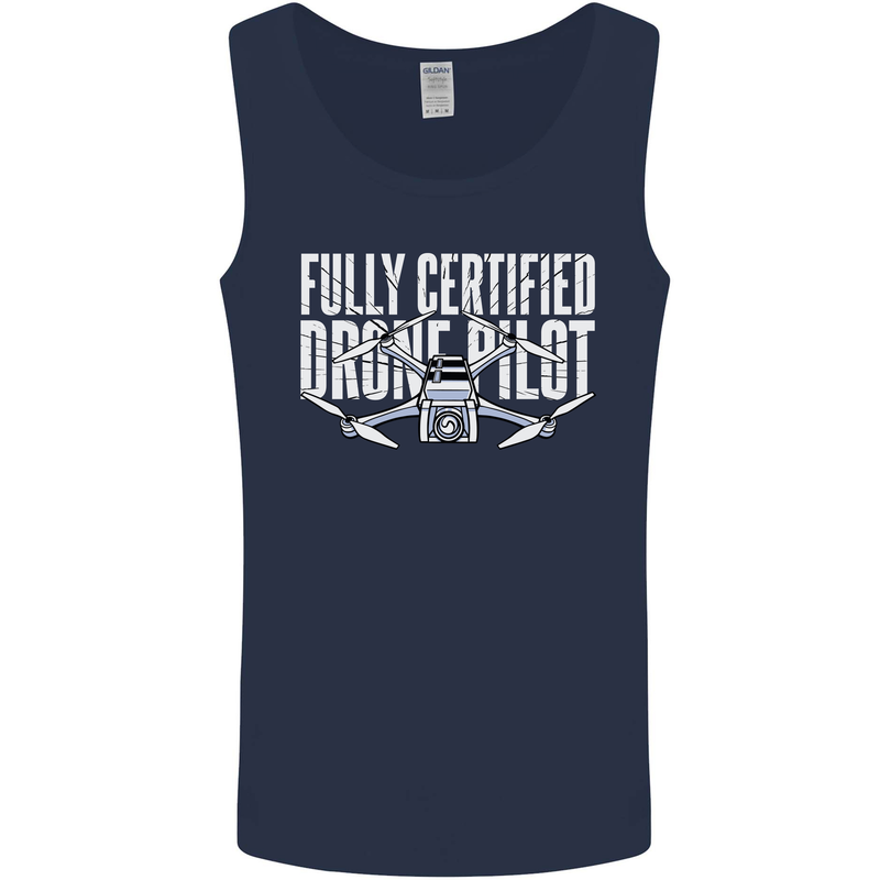 Drone Pilot Mens Vest Tank Top Navy Blue