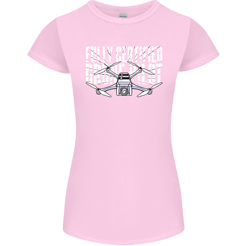 Drone Pilot Womens Petite Cut T-Shirt Light Pink