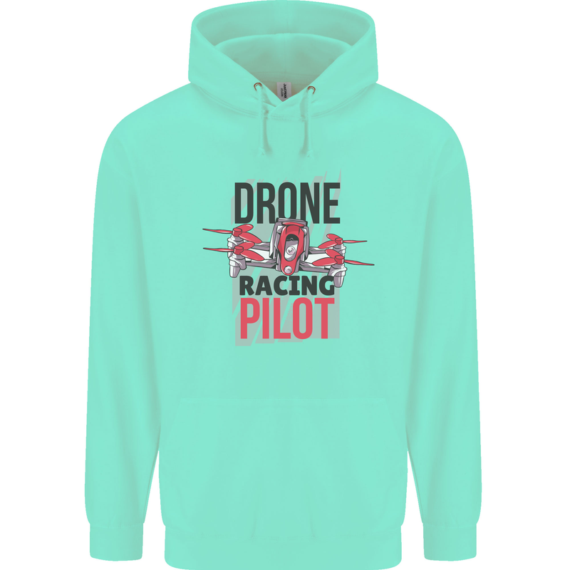 Drone Racing Pilot Childrens Kids Hoodie Peppermint