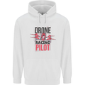 Drone Racing Pilot Childrens Kids Hoodie White